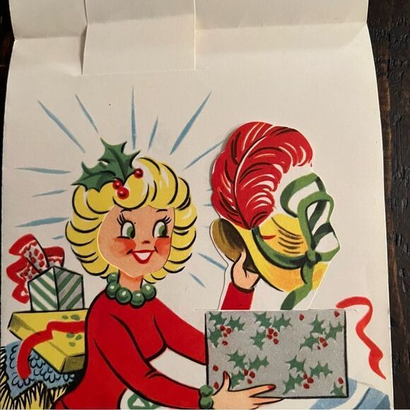 Vintage Holiday Humor Christmas Card (Unused) - Picture 3 of 4